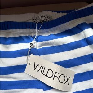 Wildfox Blue and White Striped Pants NWT